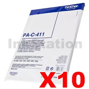 10 x Genuine Brother PA-C-411 A4 Mobile Thermal Paper PAC411