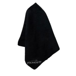Visionchart Magic Wipe Black Microfiber cloth with Magnetic Corner