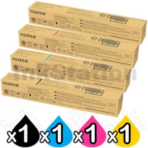4 Pack Fujifilm Apeos C2450 S Genuine Toner Cartridges CT204013 - CT204016 [1BK,1C,1M,1Y]