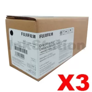3 x Genuine Fujifilm ApeosPort 4730SD / ApeosPort Print 4730SD Black Ultra High Yield Use and Return Toner Cartridge - 25,000 pages (CT203475)