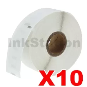 10 x Dymo SD11352 / S0722520 Compatible White Label Roll 25mm x 54mm - 500 labels per roll (with chip) for LabelWriter 550/5XL