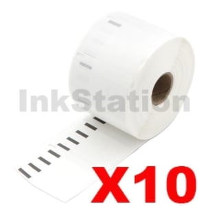 10 x Dymo SD11354 / S0722540 Compatible Multi Purpose Label Roll 57mm x 32mm - 1,000 labels per roll (with chip) for LabelWriter 550/5XL