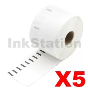 5 x Dymo SD11354 / S0722540 Compatible Multi Purpose Label Roll 57mm x 32mm - 1,000 labels per roll (with chip) for LabelWriter 550/5XL