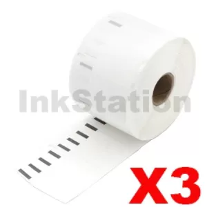 3 x Dymo SD11354 / S0722540 Compatible Multi Purpose Label Roll 57mm x 32mm - 1,000 labels per roll (with chip) for LabelWriter 550/5XL