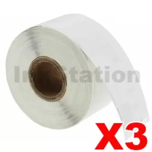 3 x Dymo SD99012 / S0722400 Compatible White Label Roll 36mm x 89mm - 260 labels per roll (with chip) for LabelWriter 550/5XL