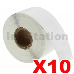 10 x Dymo SD99012 / S0722400 Compatible White Label Roll 36mm x 89mm - 260 labels per roll (with chip) for LabelWriter 550/5XL