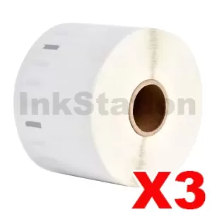 3 x Dymo SD99014 / S0722430 Compatible White Label Roll 54mm x 101mm -220 labels per roll (with chip) for LabelWriter 550/5XL