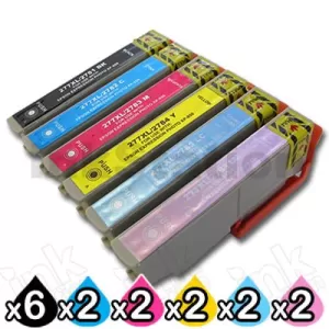 16 Pack Compatible for Epson 277XL High Yield Inkjet Cartridges [6BK,2C,2M,2Y,2LC,2LM]