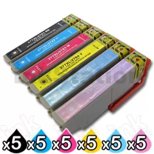 30 Pack Compatible for Epson 277XL High Yield Inkjet Cartridges [5BK,5C,5M,5Y,5LC,5LM]