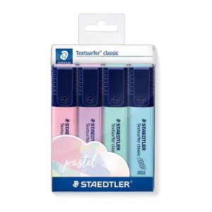 Staedtler Textsurfer 364 Classic Highlighter Assorted Pastel 4 Pack