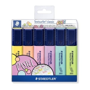 Staedtler Textsurfer 364 Classic Highlighter Assorted Pastel 6 Pack