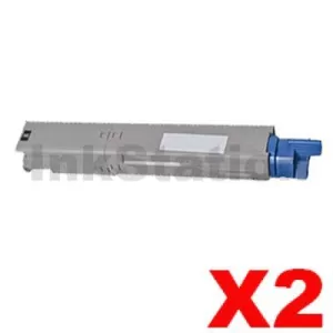2 x OKI C3300 / C3400 / C3600 Compatible Black Toner Cartridge 2,500 pages (43459312)