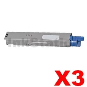 3 x OKI C3300 / C3400 / C3600 Compatible Black Toner Cartridge 2,500 pages (43459312)