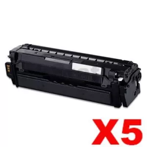 5 x Compatible Samsung SLC2620 SLC2670 SLC2680 Black Toner Cartridge SU169A CLT-K505L - 6,000 pages [CLTK505L K505]