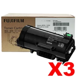 3 x Genuine FujiFilm Apeos 4830, 5330, ApeosPrint 5330 High Yield Toner Cartridge (CT203998) - 24,000 pages