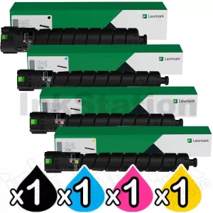 4 Pack Lexmark CX942 / CX943 Genuine Toner Cartridges Combo 83D0HK0 -  83D0HY0 [1BK,1C,1M,1Y]