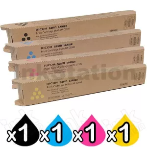 4 Pack Ricoh IM-C3000 IM-C3500 Genuine Toner Cartridges Combo 842259 - 842262 [1BK,1C,1M,1Y]