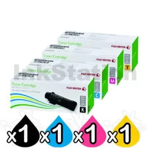 4 Pack Genuine Fuji Xerox DocuPrint CP315, CM315 Toner Cartridges (CT202610-CT202613)