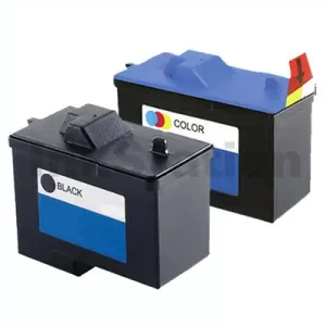 2 Pack Dell A940 A960 (7Y743+7Y745) Compatible Inkjet Combo [1BK,1C]