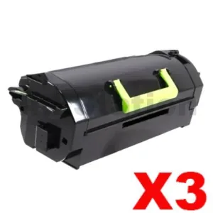 3 x Lexmark 58D6U0E Compatible MS823 / MS826 / MX722 / MX826 Black Ultra High Yield Toner Cartridge - 55,000 pages