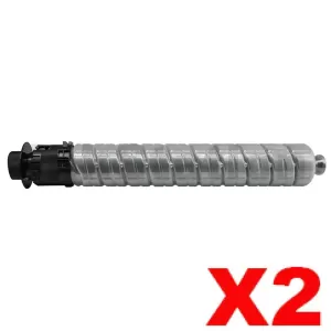 2 x Ricoh Aficio MP C2000 / C2500 / C3000 Compatible Black Toner Cartridge [888640] - 20,000 pages