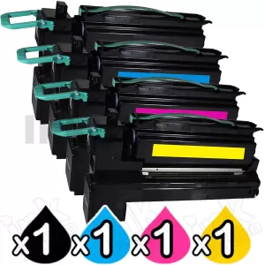 4 Pack Lexmark Compatible C792DE High Yield Toner Cartridges C792X1KG - C792X1YG [1BK,1C,1M,1Y]