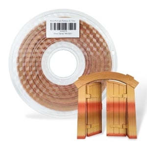 1 x PLA 3D Filament 1.75mm Wood Rainbow (Light) - 1KG