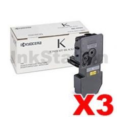 3 x Genuine Kyocera TK-5234K Black Toner Cartridge Ecosys M5521, P5021 - 2,600 pages