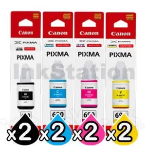 8-Pack Genuine Canon GI690 Ink Bottles [2BK+2C+2M+2Y]