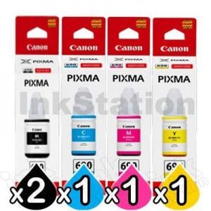 5-Pack Genuine Canon GI690 Ink Bottles [2BK+1C+1M+1Y]