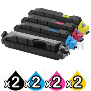 2 Sets of 4 Pack Non-Genuine alternative for TK-5349 Toner Cartridges Combo suitable for Kyocera TASKalfa 352ci [2BK,2C,2M,2Y]