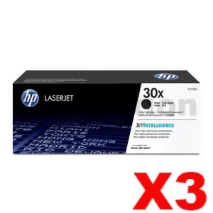 3 x HP CF230X (30X) Genuine Black High Yield Toner Cartridge - 3,500 Pages