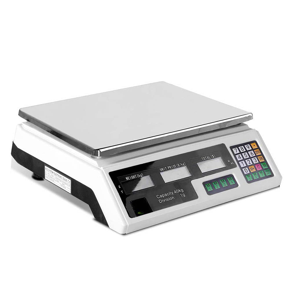 40KG Digital Electronic Weighing Scale for Commercial Use - White ...