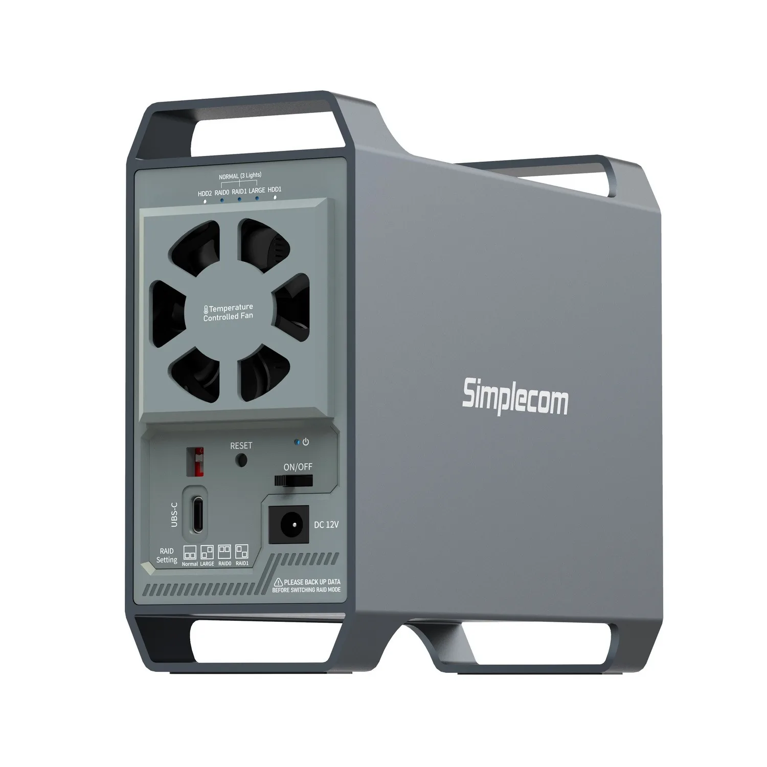 Simplecom SuperSpeed USB Dual Bay 3.5 SATA Hard Drive RAID Enclosure ...