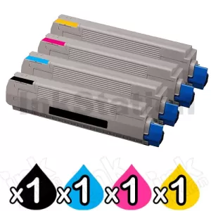 4 Pack Compatible OKI MC860 Toner Combo (44059237-44059240)