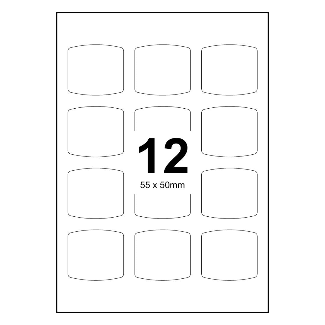 100 Sheets A4 White Self Adhesive Paper Laser Inkjet Sticker Labels 55 ...