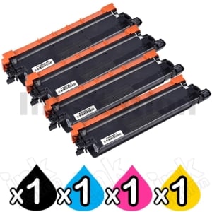 4 Pack Compatible Brother TN-258XL High Yield Toner Cartridges Combo [1BK,1C,1M,1Y]