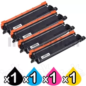 4 Pack Compatible Brother TN-258XL High Yield Toner Cartridges Combo [1BK,1C,1M,1Y]
