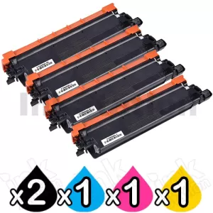 5 Pack Compatible Brother TN-258XL High Yield Toner Cartridges Combo [2BK,1C,1M,1Y]