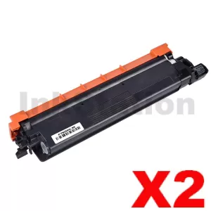 2 x Compatible Brother TN-258XLBK Black High Yield Toner Cartridge - 3,000 pages