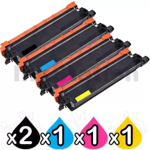 5 Pack Compatible Brother TN-259 Super High Yield Toner Cartridges Combo [2BK,1C,1M,1Y]