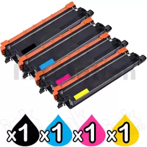 4 Pack Compatible Brother TN-259 Super High Yield Toner Cartridges Combo [1BK,1C,1M,1Y]