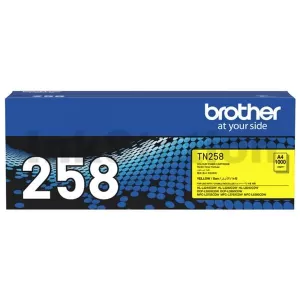 Genuine Brother TN-258Y Yellow Toner Cartridge - 1,000 pages