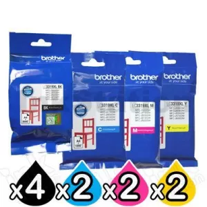 10 Pack Genuine Brother LC-3319XL High Yield Ink Combo [4BK,2C,2M,2Y]
