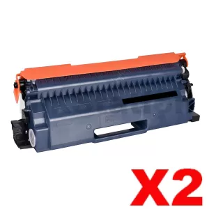 2 x Compatible Brother TN-851XLBK Black High Yield Toner Cartridge - 12,000 pages