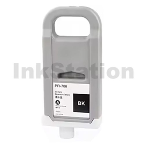 Compatible Canon PFI-706BK Black Ink Cartridge - 700ML