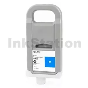Compatible Canon PFI-706C Cyan Ink Cartridge - 700ML