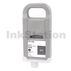 Compatible Canon PFI-706GY Grey Ink Cartridge - 700ML