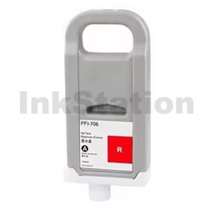 Compatible Canon PFI-706R Red Ink Cartridge - 700ML