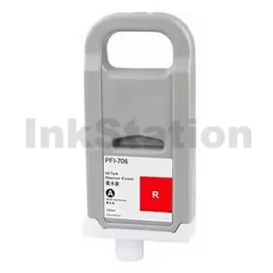 Compatible Canon PFI-706R Red Ink Cartridge - 700ML